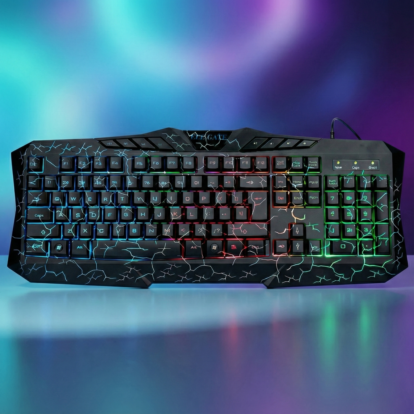 Teclado Gamer Mecánico con Retroiluminación RGB Arcoíris